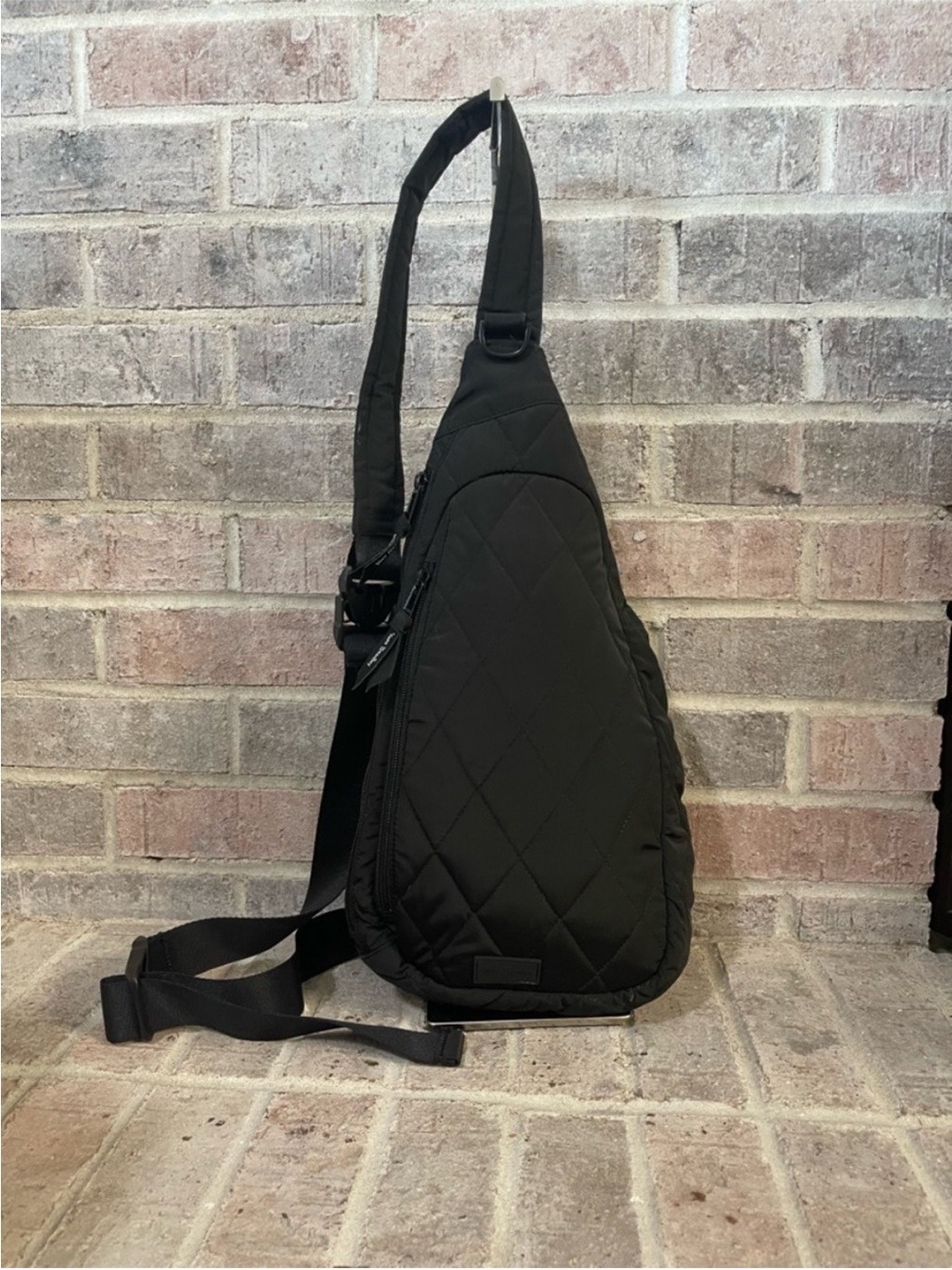 Vera Bradley Black Quilted Sling Crossbody Bag